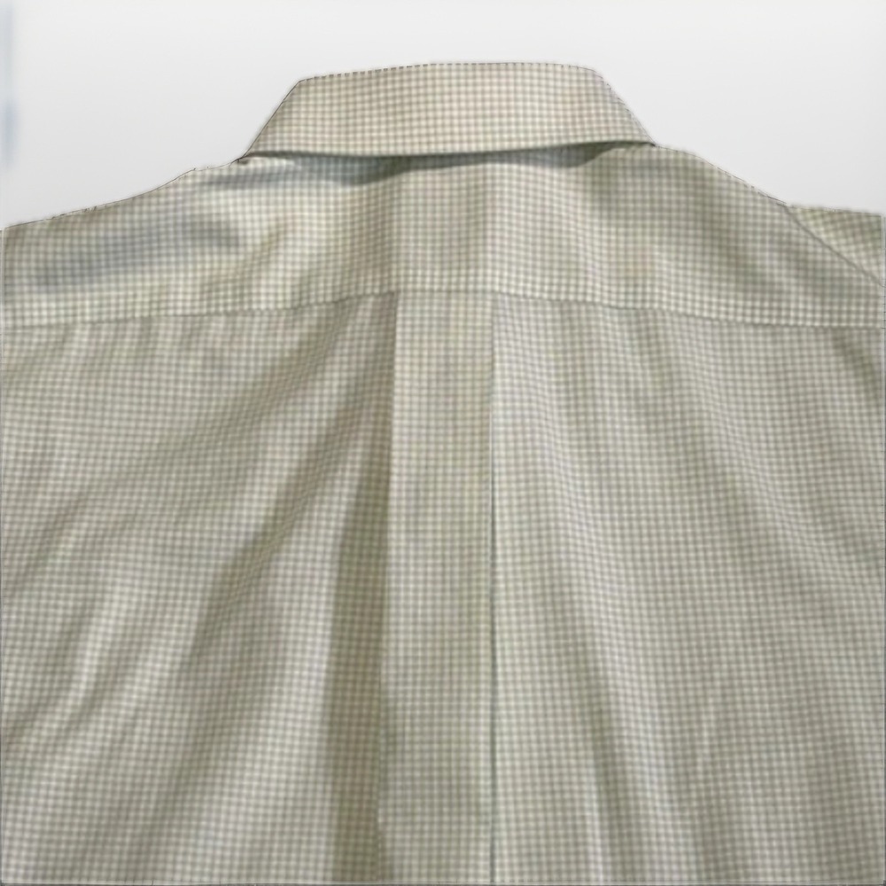 Brooks Brothers Dress Shirt Mens 16-2/3 Button Up Green White Check 346 No Iron - Picture 8 of 9